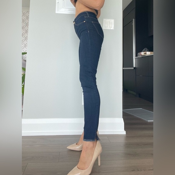 RIVER ISLAND - Skinny Mid Rise Navy Blue Jeans - Picture 8 of 13